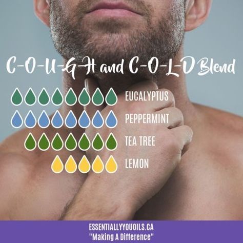 Oil For Cough, Essential Oils For Cough, Essential Oils For Colds, Essential Oil Combinations, Doterra Essential Oils Recipes, Essential Oil Diffuser Blends Recipes, Essential Oil Remedy, Young Living Essential Oils Recipes, Yl Essential Oils