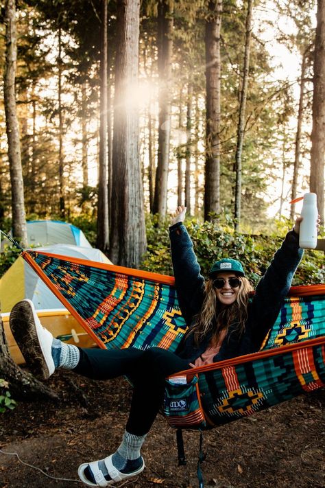 Adventure Vibes Aesthetic, Granola Van Life, Camping Esthetics, Eno Hammock Aesthetic, Aesthetic Camping Gear, Gifts For Granola Friends, Cute Camping Photos, Camp Life Aesthetic, Adventure Asethic