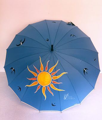 Funky Umbrellas, Preschool Creative Art, Leaf Print Art, Umbrella Painting, Cute Umbrellas, Umbrella Designs, Under My Umbrella, Singing In The Rain, Umbrellas Parasols