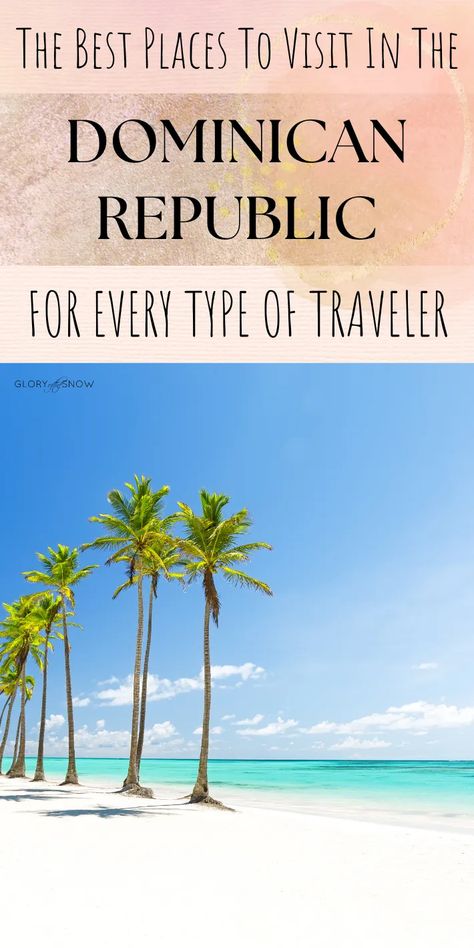 The ultimate travel guide to the Dominican Republic - the best places to visit in the Dominican Republic for every type of traveler! Whether you're a beach lover, an adventure seeker, a cultural buff, a family traveler, a hiking enthusiast, or a foodie, we've got you covered! most beautiful places in dominican republic, famous places in dominican republic, unique things to do in dominican republic, best place to visit in dominican republic for families Best Place To Visit, Glory Of The Snow, North America Travel Destinations, Adventure Seeker, Destination Photography, Honeymoon Travel, Place To Visit, The Dominican Republic, Beach Lover