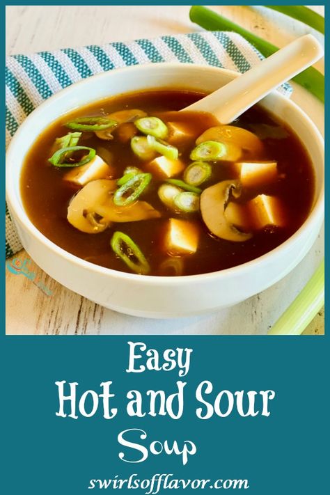 Hot And Sour Soup Recipe, Sour Soup Recipe, Easy Homemade Soups, Meatless Monday Dinner, Potato Soup Easy, Kitchen Ingredients, Real Foods, Homemade Soup Recipe, Hot And Sour Soup