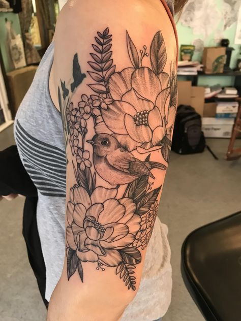 Maine Tattoo, Wildflower Tattoo, Forest Tattoos, Gorgeous Tattoos, Bird Tattoo, Tattoed Girls, Best Tattoo Designs, Best Comments, Portland Maine