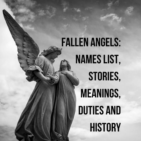 Where do they come from? Who were they? What are the most important? These and other questions are what we will try to answer. Falling Angel Wallpaper, Fallen Angel Meaning, Angel Names List, Fallen Angel Names, Angel Lore, Azazel Angel, Angels Names, Falling Angel, Fallen Angel Art