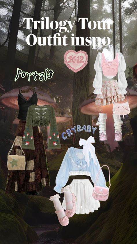 Portals Outfit, Melanie Martinez Aesthetic Outfits, Melanie Martinez Outfit Ideas, Melanie Martinez Inspired Outfits, Melanie Martinez Style, Melanie Martinez Outfits, Melanie Martinez Concert, Rave Concert, Concert Fits