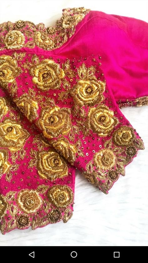 Blouses Work, Work Blouse Designs, Maggam Work Blouse, Maggam Work Designs, Pattu Saree Blouse Designs, Bridal Design, Maggam Works, Blouse Design Images, Design Blouse