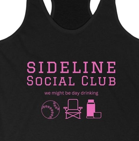 Sideline Social Club Women's Racerback Tank, Day Drinking Day Drinking, Social Club, Baseball Shirts, Racerback Tank, Porter, Baseball, France, Drinks