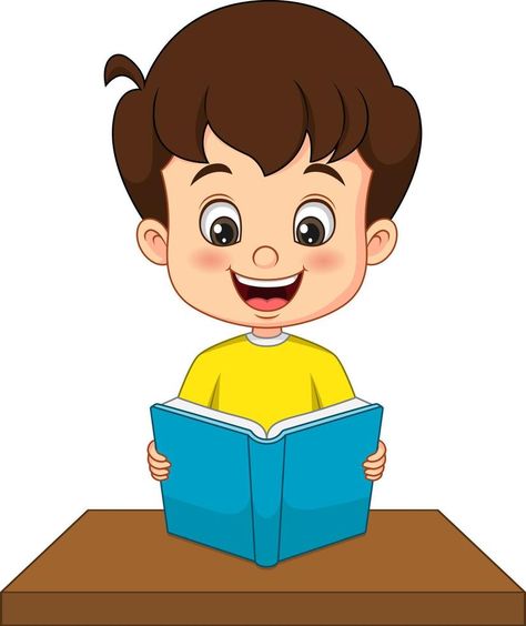 Cartoons Reading Books, Reading Cartoon, Mom Drawing, Tooth Cartoon, Boy Reading, Reading Pictures, Book Clip Art, Student Cartoon, Teacher Classroom Decorations