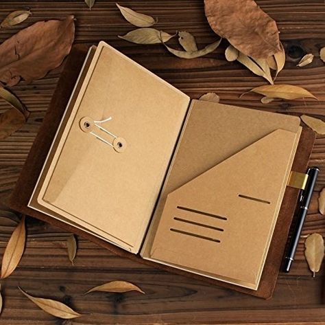 Kraft Paper Pocket for Traveler's Notebook (A5 (Envelope Style)): Amazon.ca: Home & Kitchen Planner Storage, Travelers Notebook Cover, Ticket Card, Paper Pocket, Pocket Envelopes, Traveler Notebook Inserts, Notebook Accessories, Cover Notebook, Handmade Notebook