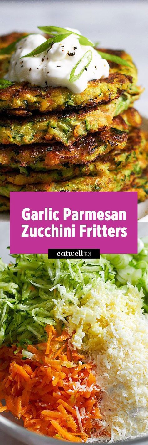 - #recipe by #eatwell101® Crispy Zucchini Fritters, Crispy Zucchini, Zucchini Fritters Recipe, Parmesan Zucchini, Zucchini Fritters, Fritter Recipes, Grilled Steak, Kebabs, Garlic Parmesan