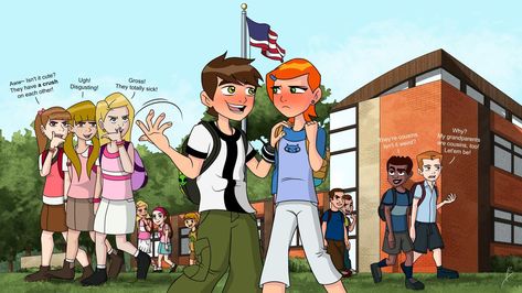 Ben And Gwen Ship, Gwen Ten, Ben And Gwen, Ben 10 And Gwen, Gwen 10, Ben 10 Ultimate Alien, Ben 10 Alien Force, Ben 10 Comics, Boboiboy Anime