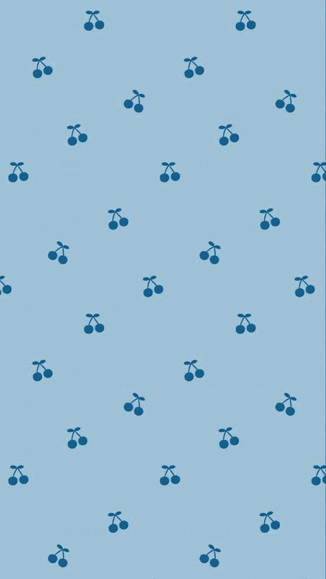 Blue Cherry Wallpaper, Blue Bg, Minimal Baby, Baby Blue Wallpaper, Blue Cherry, Blue Wallpaper Iphone, Cute Animals Puppies, Trendy Art, Anime Scenery Wallpaper