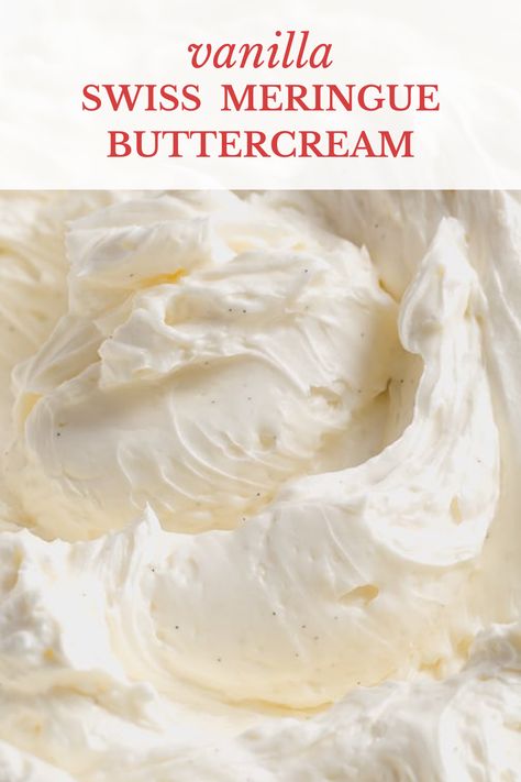 Swiss Merengue, Fluffy Frosting Recipes, Swiss Meringue Buttercream Recipe, Pudding Recept, Best Frosting Recipe, Fluffy Buttercream Frosting, Parmesan Cauliflower, Best Buttercream, Cake Filling Recipes