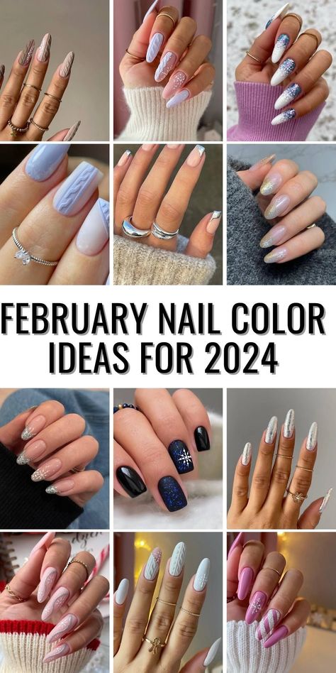 Explore the best of late winter styles with our '35 February Nail Color Ideas for 2024'. This selection includes classy, sophisticated options along with vibrant street-inspired colors. Ideal for those who love to keep their nails short and sweet or beautifully detailed. Classy Nails February, Best February Nail Colors, Nails Ideas 2024 Winter, 2024 Nails February, February 2024 Nails Ideas, February Nail Color Ideas, Late February Nails Ideas, Nail Colors February 2024, February Nails Color