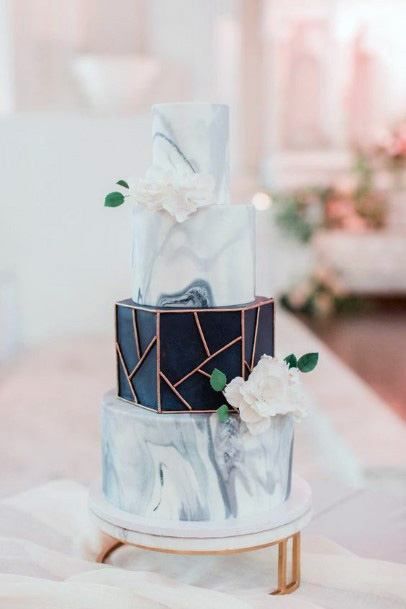 Geometric Wedding Cakes, Elegant Spring Wedding, Marble Wedding, Modern Wedding Cake, Cake Trends, Unique Wedding Cakes, White Wedding Cake, Geometric Wedding, Elegant Wedding Cakes