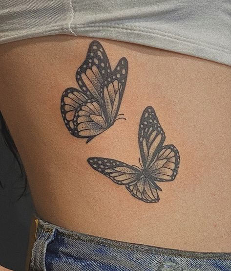 closeup of a butterfly tattoo Big Butterfly Tattoo, Taz Tattoo, Chest Tattoo Drawings, Waist Tattoos, Butterfly Back Tattoo, Belly Tattoos, Butterfly Tattoos For Women, Indian Tattoo, Shoulder Tattoos For Women