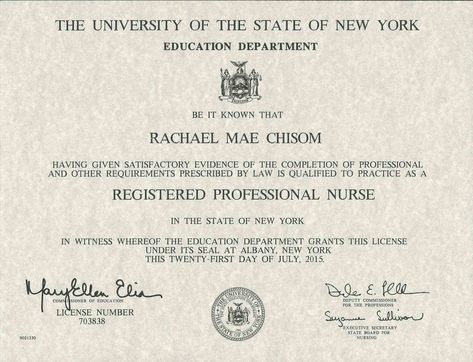 Nursing license  #nurse #nurses #nursing #realnurse #nursepractitioner #job #hiring #nurserydecor  #nursesrock #nursesofinstagram #nursehumor #nightnurse #nurselife #nursesunitev Professional License, Nursing License, Professional Nurse, Night Nurse, Job Hiring, Certificate Design, Nurse Practitioner, Nurse Humor, Nurse Life