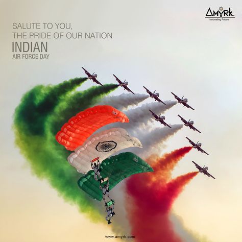 Saluting our brave Indian Air Force on the occasion of Indian Air Force Day. We owe our peace and freedom to all the soldiers safeguarding our country. #IndianAirforceday2020 #indianairforceday #indianairforce #jaihind #india #indian #airforce #indianarmedforces #fauji #bharatmatakijai #indianarmylovers Airforce Day Poster, Air Force Images, Air Force Wallpaper, Indian Air Force Day, Indian Airforce, Indian Flag Photos, Air Force Day, Indian Army Special Forces, Indian Army Wallpapers