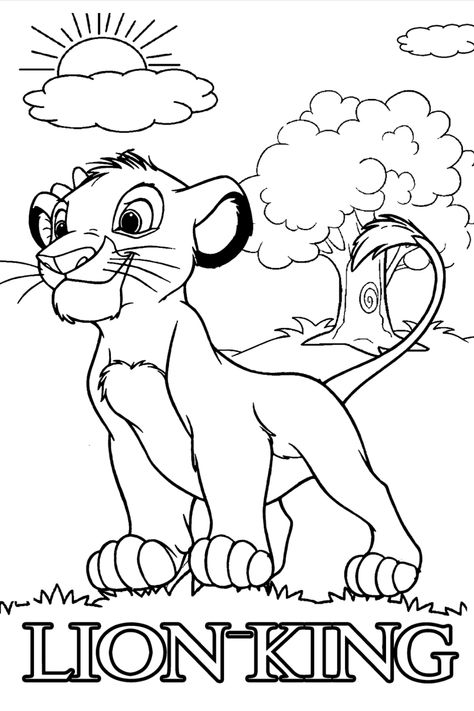 Lion King Coloring Pages, Lion King Images, King Drawing, Fish Coloring, Lion Coloring Pages, Lion King Drawings, Re Leone, Lion Fish, Lion Pictures