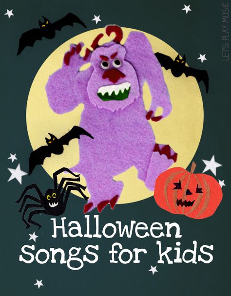 Fall Rhythms, Spooky Songs, Halloween Songs For Kids, October Music, Spooky Song, Halloween Lesson Plans, Lets Play Music, Listening Games, Action Songs