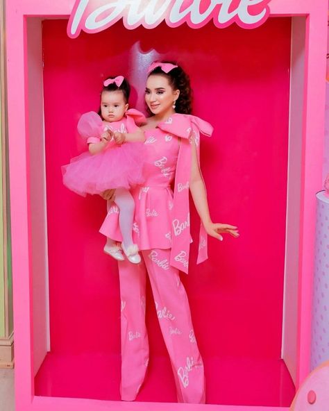 Barbie Maternity Shoot, Barbie Frocks For Kids, Barbie Birthday Outfit Kids, Barbie Frock Design, Barbie Doll Box Photoshoot, Pregnant Barbie Photoshoot, Barbie Birthday Party, Barbie Birthday, Photoshoot Outfits