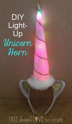 DIY Unicorn Horn Headband for Unicorn Costume #led #unicornparty Diy Unicorn Horn, Diy Unicorn Horns, Diy Unicorn Costume, Diy Unicorn Headband, Diy Unicorn Party, Unicorn Costume Kids, Unicorn Horn Headband, Unicorn Horns, Unicorn Halloween Costume