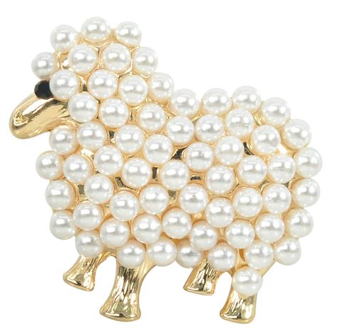 PRICES MAY VARY. Cute sheep design: a cute chubby sheep goat brooch adorned with white faux pearls and jet black crystal rhinestone eye Size and material: animal brooch measures about 1.18 inch width,1.1 inch length;it's made of shining gold tone alloy metal Versatile jewelry: brooch jewelry is not limited wear on clothes;it can be worn on a hat,bag and more;adding a funny touch when worn it Accessory for any occasion: a piece of fashion accessory can be used for casual wear or special occasion Sheep Brooch, Sheep Design, Hat Bag, Sheep And Lamb, Jewelry Brooch, Cute Sheep, Versatile Jewelry, Super Cute Animals, Animal Brooch