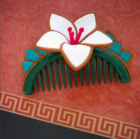 Mulan Hair Comb, Mulan Comb, Mulan Flower, Mulan Cosplay, Mulan Party, Cosplay Disney, Mulan Mushu, Hua Mulan, Jumping Clay