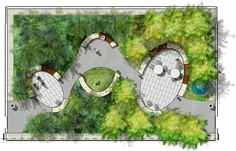 Landscape Architecture Plan, Courtyard Landscaping, Landscape Design Drawings, Office Architecture, Landscape Architecture Drawing, Urban Landscape Design, Courtyard Design, Landscape Elements, Landscape Design Plans