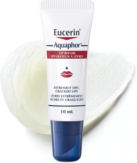 Soothe and repair extremely dry, chapped, and cracked lips with EUCERIN AQUAPHOR Lip Balm! This 10ml non-comedogenic, fragrance-free balm is recommended by dermatologists. Get it now at 27% off! 🧴✨ #EUCERIN #LipBalm #LipCare #HealingOintment #DermatologistRecommended Aquaphor Lip Balm, Aquaphor Lip, Lip Repair, Healing Ointment, Cracked Lips, Dermatologist Recommended, Dry Lips, Lip Moisturizer, Lip Care