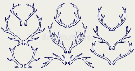 Deer horns. Doodle style. Vector #Sponsored , #AD, #ad, #horns, #style, #Doodle, #Deer Antler Drawing, Antlers Drawing, Hirsch Silhouette, Deer Drawing, Deer Horns, Logo Animal, 문신 디자인, Art Tutorials Drawing, Drawing Base