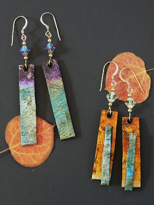 Watercolor Jewelry, Paper Bead Jewelry, Mixed Media Jewelry, Types Of Earrings, Paper Earrings, Recycled Jewelry, Paper Jewelry, Textile Jewelry, Fabric Beads