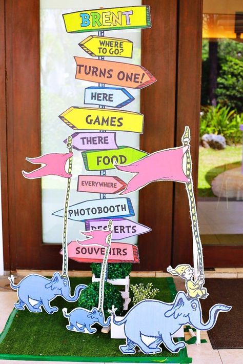 Dr. seuss 1st birthday party ideas The Places Youll Go, Doctor Suess Birthday, Dr Seuss Birthday Party, Jan Brett, Dr Seuss Baby Shower, Flannel Friday, Dr. Seuss, Flannel Boards, Boys First Birthday Party Ideas