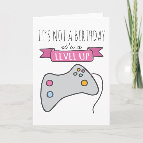 Level Up Birthday Card Editable Blank Birthday Card For Gamer, Gaming Birthday Cards, Happy Birthday Card Boyfriend, Diy Birthday Cards For Him, Doodle Birthday Cards, Gamer Birthday Cards, Creative Birthday Cards For Boyfriend, Birthday Cards For Adults, Fun Birthday Cards