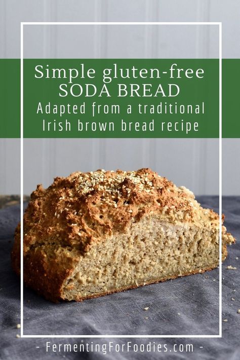 Gluten Free Soda Bread Recipe, Gluten Free Irish Soda Bread Recipe, Gluten Free Soda Bread, Irish Brown Bread Recipe, Gluten Free Irish Soda Bread, Gluten Free Bread Flour, Gluten Free Vegan Bread, Homemade Gluten Free Bread, Bread Gluten Free