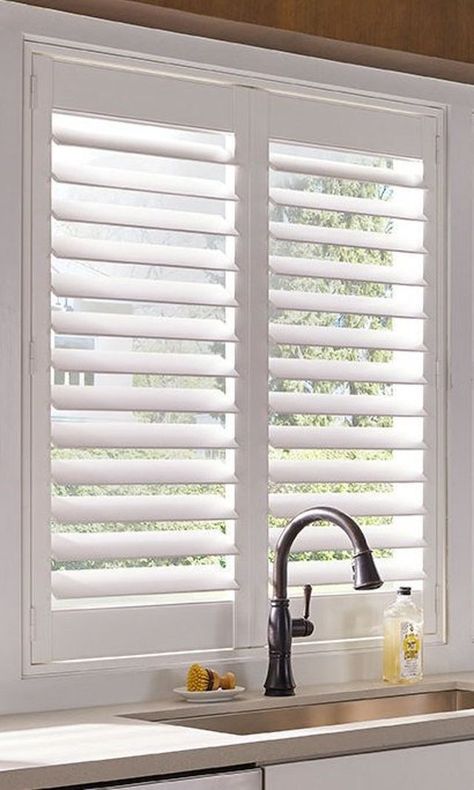 Shutters Interior Window, Shutters Indoor, Window Coverings Diy, Kitchen Shutters, Shutters Interior, Glass Door Curtains, Sliding Glass Door Curtains, Indoor Shutters, White Shutters