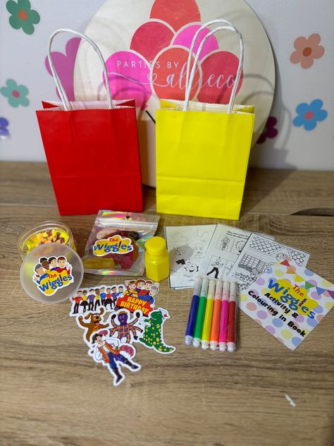 Inspired by The Wiggles Birthday Party Theme Favour ideas! Handmade easy to DIY for your little Wiggle!  Australian Party planning business based in Canberra ACT The Wiggles Birthday Party Ideas, Wiggles Birthday Party, Party Favour Ideas, Australian Party, Wiggles Birthday, Party Planning Business, Favour Ideas, Activity Bags, Diy Party Favors