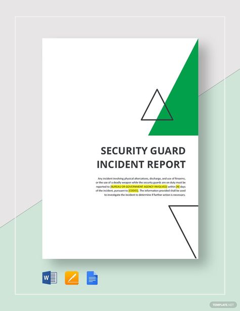 Security Guard Incident Report Template Quotation Format, Incident Report, Identity Design Logo, People Photos, Security Guard, Template Google, Blog Website, Report Template, Text Image