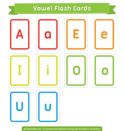 Free printable vowel flash cards. Download them in PDF format at http://flashcardfox.com/download/vowel-flash-cards/ Vowel Flashcards Free Printable, Vowels Flashcards Free Printable, Tamil Activities, Color Songs Preschool, Kindergarten Syllabus, Preschool Flashcards, Kindergarten Vocabulary, Educational Flash Cards, Letter Flashcards