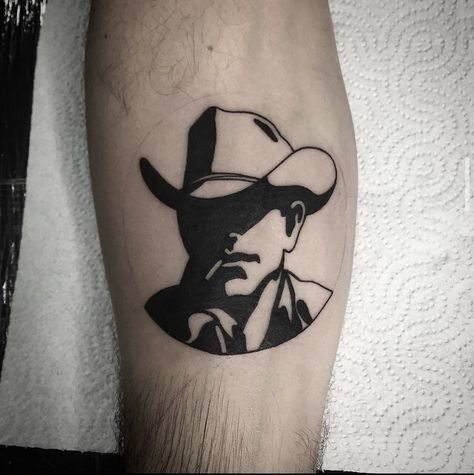 Cowboy Simple Tattoo, Gunslinger Tattoo Ideas, Doc Holliday Tattoo, Graphic Tattoo Design, Gay Tattoos, Ignorant Tattoos, Gay Tattoo, Ink Link, Graphic Tattoo