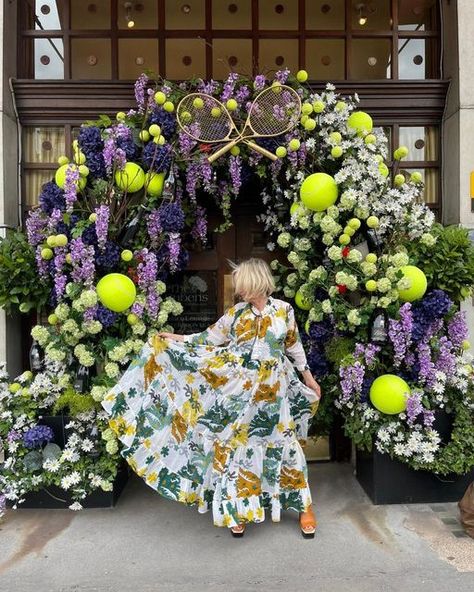 Tennis Ball Display, Tennis Cocktail Party, Wimbledon Illustration, Tennis Decorations, Tennis Birthday Party, Wimbledon Party, Tennis Events, Tennis Birthday, Sports Banquet