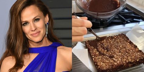 Jennifer Garner Came Up With A Healthy Chocolate Bar That'll Make You Actually Crave Granola Healthy Chocolate Bars, Chocolate Granola Bars, Healthy Peanut Butter Cookies, Bread Pull Apart Recipes, Celebrity Recipes, Granola Recipe Bars, Chocolate Mousse Recipe, Chocolate Granola, Granola Recipe