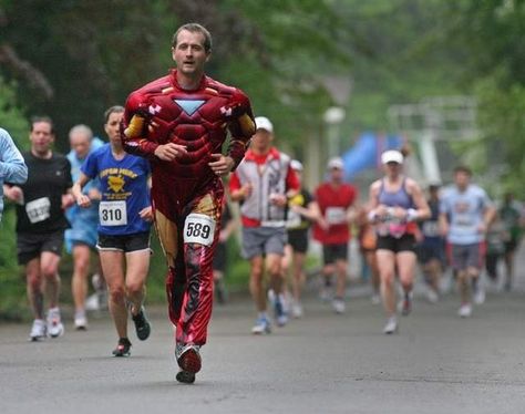 It's Iron Man! Iron Man Costume, Ironman Costume, Superhero Costumes, Mud Run, Running Costumes, Run Disney, Super Hero Costumes, Half Marathon, This Guy