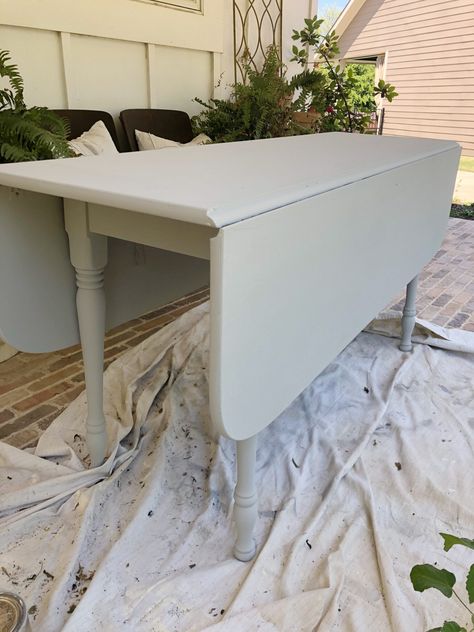 Drop Leaf Dining Table Makeover, Refinished Drop Leaf Table, Painted Drop Leaf Table Ideas, Diy Drop Leaf Table, Drop Leaf Table Ideas, Drop Leaf Table Makeover, Painted Drop Leaf Table, Rv Flip, Vintage Drop Leaf Table