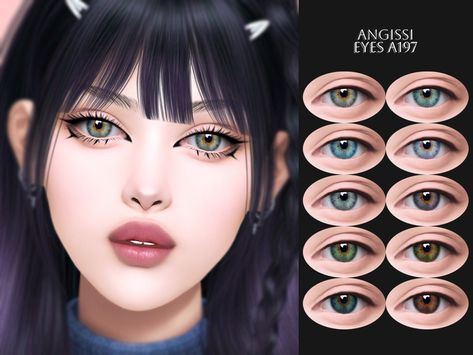 The Sims Resource - EYES A197 Sims 4 Cc Eyes Color, Cc Eyes, Sims Makeup, Cc Makeup, Sims 4 Cc Eyes, Skin Details, Sims Four, Sims 4 Mods Clothes, Sims 1