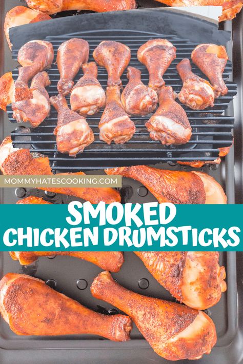 Get ready to make the BEST Smoked Chicken Drumsticks right on the Pellet Grill, perfect for cookouts and barbecues! Smoked Chicken Drumsticks, Pellet Grilled Chicken, Smoker Recipes Chicken, Picnic Salad Recipes, Grilled Baked Potatoes, Grilled Chicken Drumsticks, Traeger Cooking, Pellet Smoker Recipes, Pellet Smoker