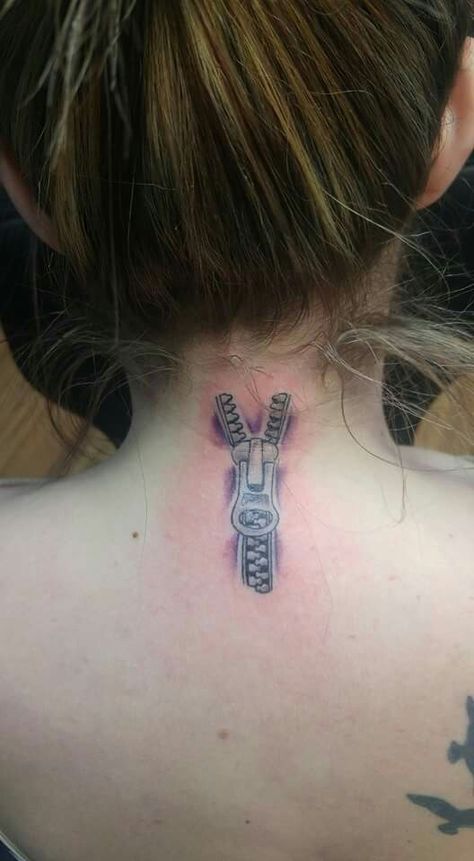 Zipper Tattoo Chiari Malformation Tattoo Ideas, Chiari Tattoo, Chiari Tattoo Ideas, Chiari Malformation Tattoos, Zipper Tattoo, Chiari Malformation, Forearm Tattoos, Behind Ear Tattoo, Tattoos For Women