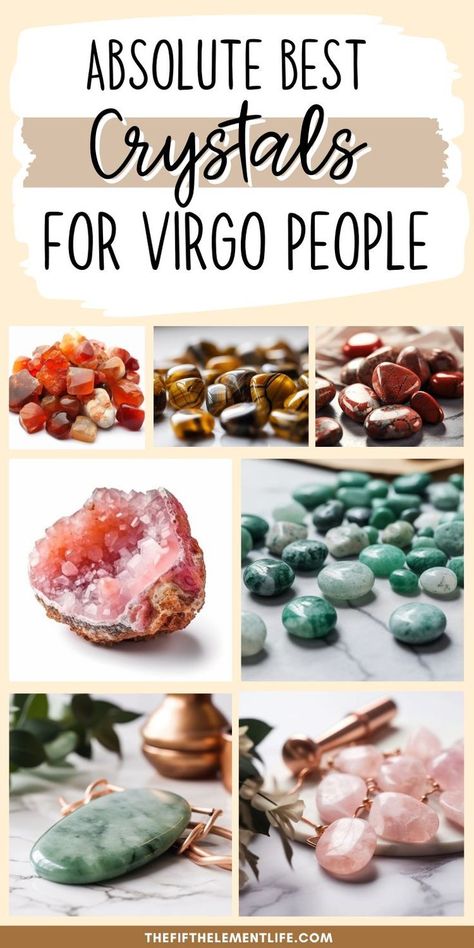 Crystals For Virgos Crystals For Virgo, Virgo Gemstone, Zodiac Magic, Virgo Energy, Virgo Birthstone, Zodiac Crystals, Natural Cleanse, Organizational Skills, Best Crystals