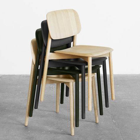 Hay Soft Edge, Ercol Dining Chairs, Ercol Chair, Hay Chair, Chair Design Wooden, Stackable Dining Chairs, Hay Design, Stacking Chairs, Stackable Chairs