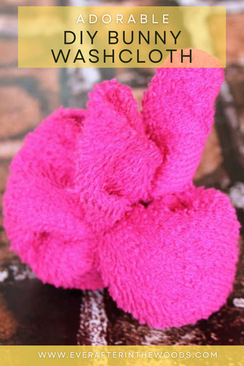 bunny washcloth Wash Cloth Teddy Bear Diy, Washcloth Bunny How To Make, Face Cloth Bunny, Bear Washcloth, Bunny Washcloth, Diy Baby Shower Gift, Washcloth Lollipops, Washcloth Animals, Diy Baby Shower Gifts