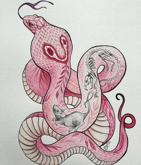 Cobra Tattoo, Cobra Art, Snake Drawing, Snake Tattoo Design, Japanese Drawings, Snake Art, Spooky Tattoos, Sketch Tattoo Design, Tatuaje A Color